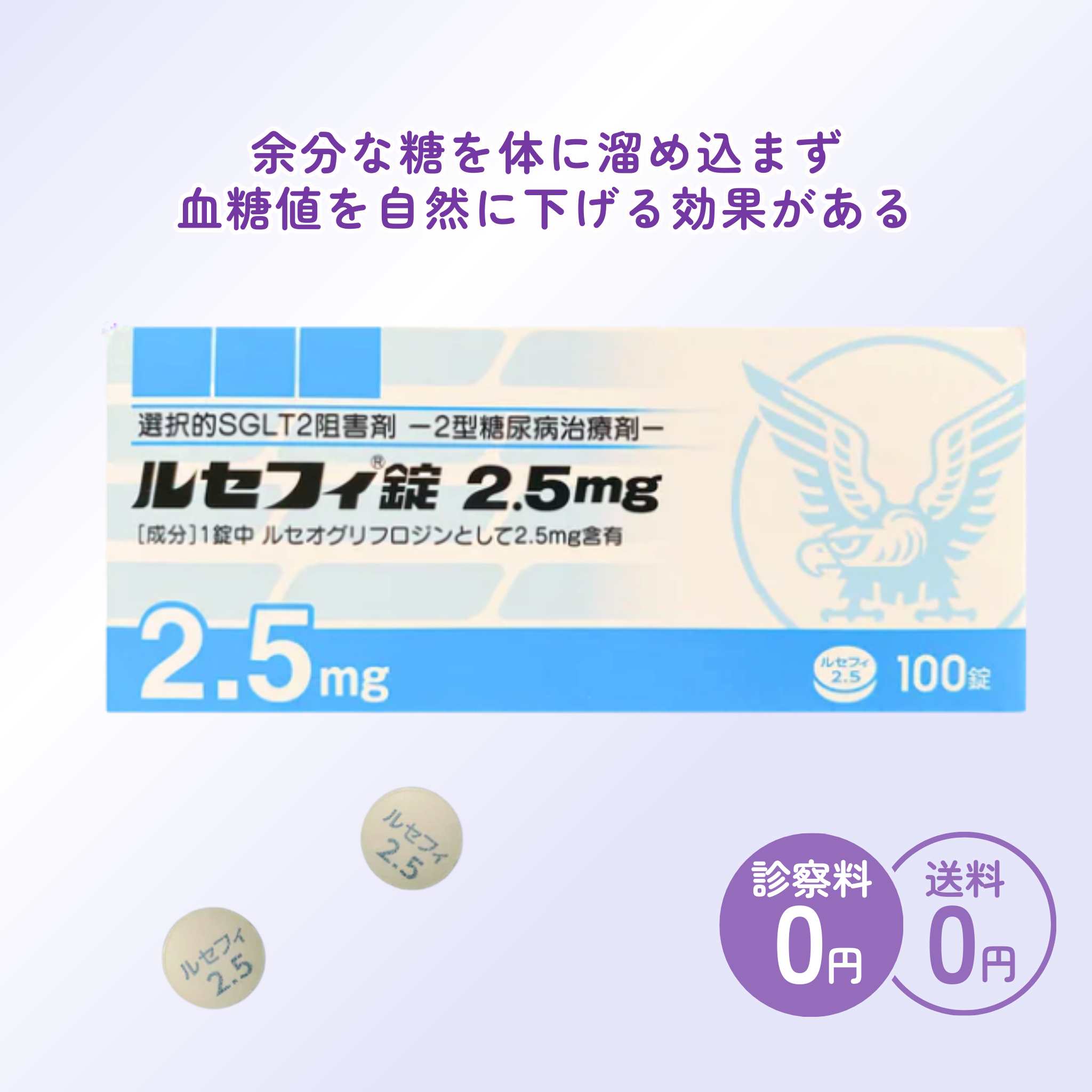 体重減少効果が期待できる！ルセフィ錠（SGLT2阻害薬）