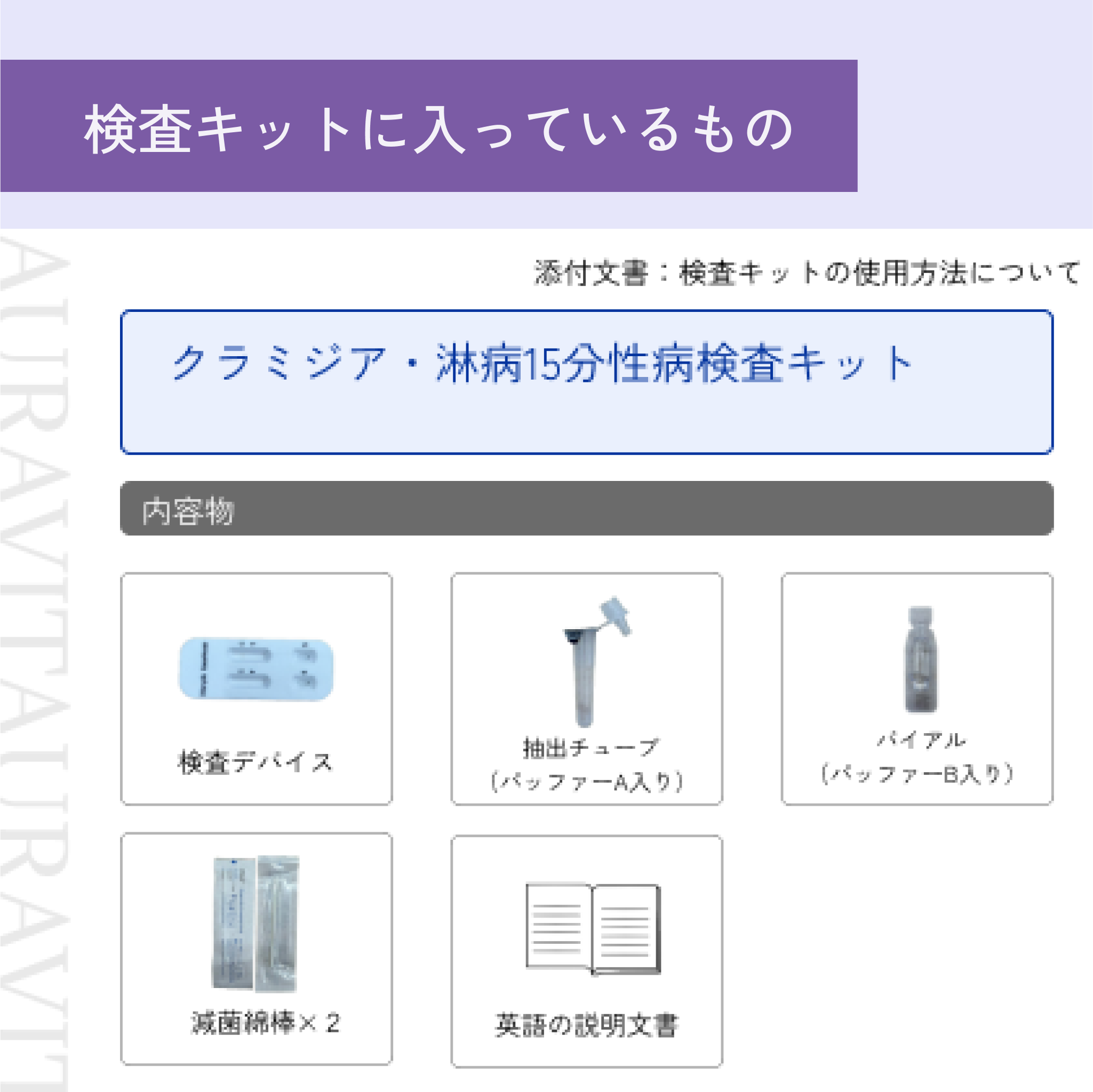 自宅で簡単！クラミジア・淋病 15分検査キット